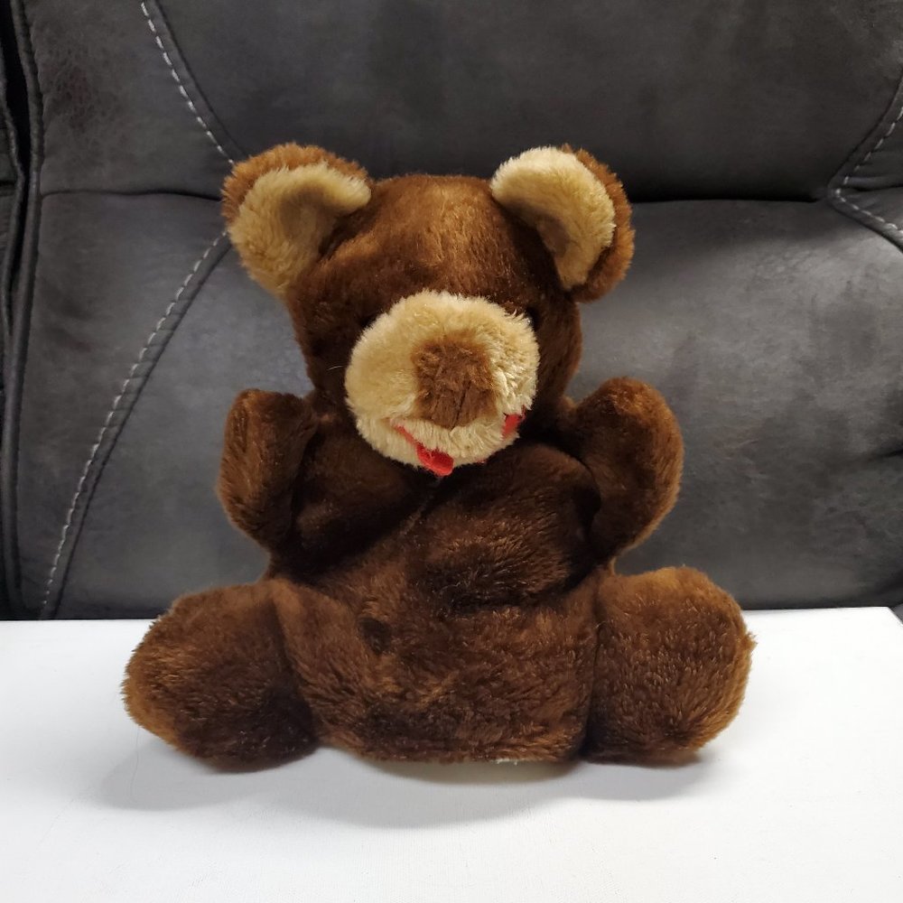 Plush Brown Bear Hand Puppet - Vintage - Anya